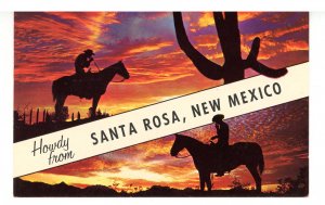 NM - Santa Rosa. Howdy! Sunrise/Sunset Scene