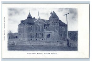 1900-06 High School Building Trinidad, Colorado. Postcard F150E