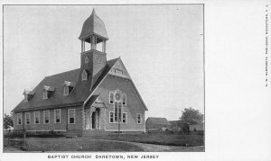 J86/ Daretown New Jersey Postcard c1910 Baptist Church Building  253