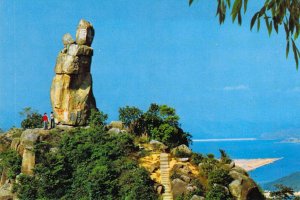 Hong Kong Postcard View, Amah Rock, in Folklore, British Era, Old Postcard