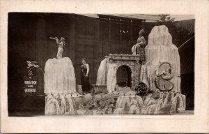 Rose Carnival Parade Float? Irrigation and Golden Acres Santa Rosa  Postcard Y73