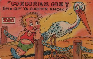 stork postcard: 'Member Me? I'm a Guy Ya Oughter Know