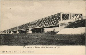 CPA Cremona Ponte della Ferrovia sul Po ITALY (805259)