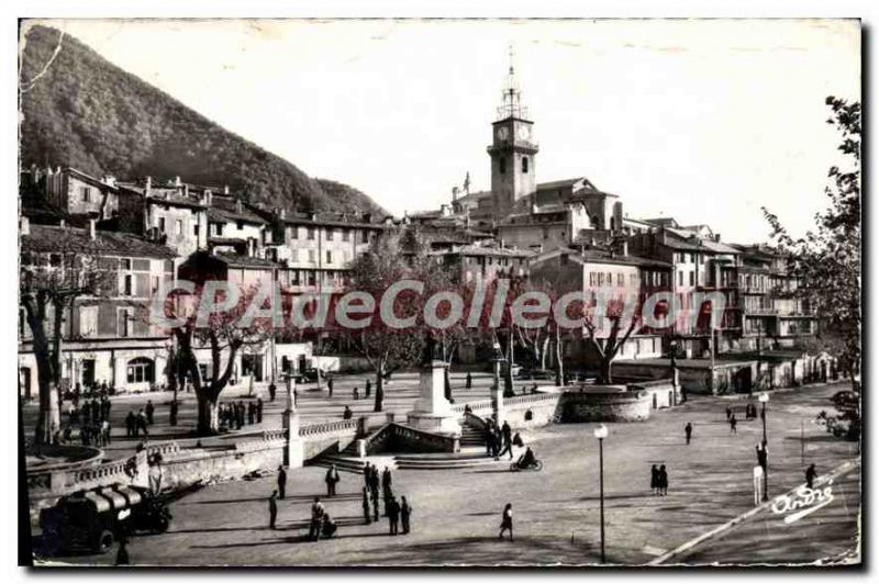 Old Postcard Digne Bass Place the Alps Liboration and Statue Gassendi
