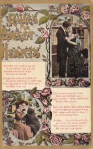 Motto Card Rules For Sweethearts 1909