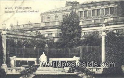 Volksgarten, Kaiserin Elisabeth Denkmal Wien, Vienna Austria Unused 