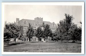 Aurora Illinois IL Postcard RPPC Photo Aurora University Building Campus c1940's