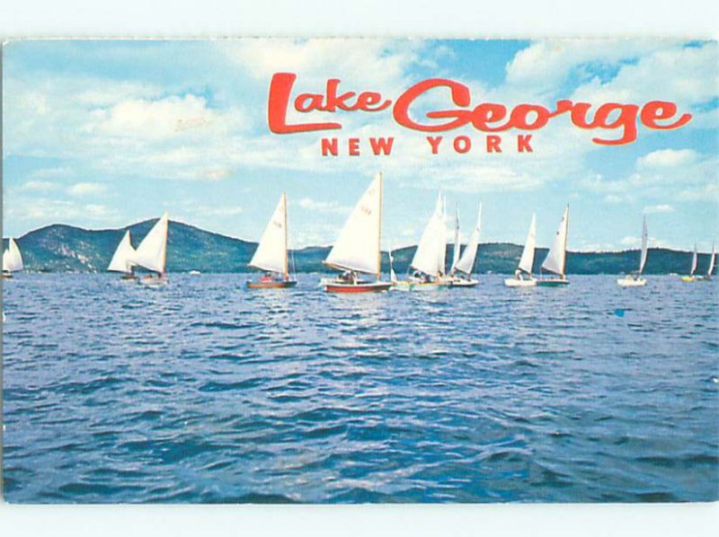 Pre-1980 BOAT SCENE Adirondacks - Lake George New York NY AF3730