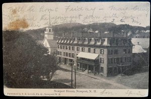 Vintage Postcard 1907 Newport House, Newport, New Hampshire