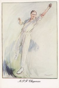 Arthur Percy Frank Chapman Cricket Kent England Painting Postcard