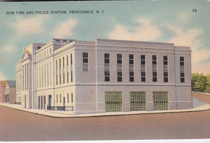 Rhode Island Providence New Fire and Police Station 1941