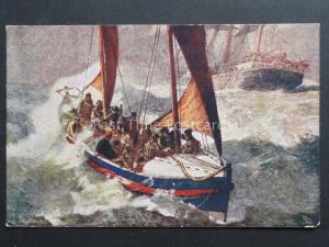 Royal National Life Boat Inst. THE RED CROSS OF THE SEA - Art by B.F.Gribble