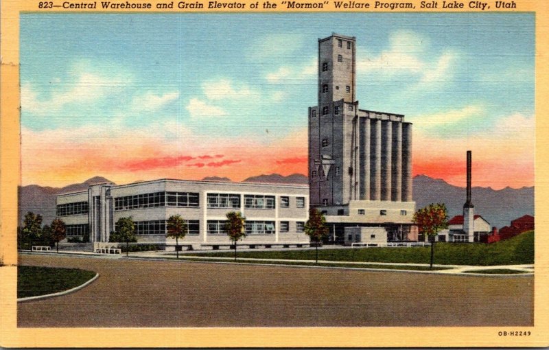 Utah Salt Lake City Central Warehouse and Grain Elevator Of The Mormon Welfar...