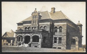 School House Akron Ohio RPPC Used c1916