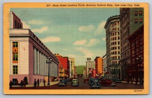 Main Street Federal Building Post Office Salt Lake City UT C1940 Postcard D23