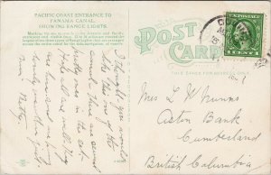Pacific Coast Entrance to Panama Canal Postcard E63