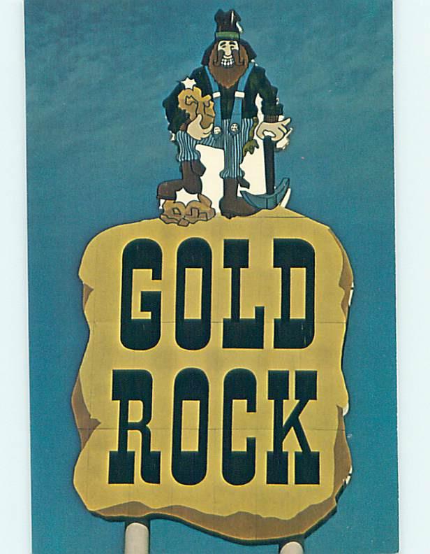 Pre-1980 POSTCARD OF SIGN AT GOLD ROCK MOTEL Gold Rock North Carolina NC J7292