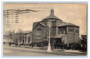 1940 First Methodist Episcopal Church Asbury Park New Jersey NJ Vintage Postcard