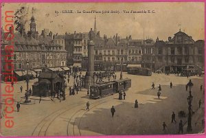 ak1963 - France - VINTAGE POSTCARD - Lille - 1912   TRAM