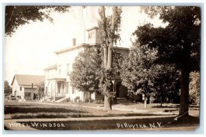 c1907 Hotel Windsor View DeRuyter New York NY RPPC Photo Unposted Postcard 