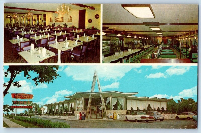 Cherry Hill New Jersey NJ Postcard Ponzio Kingsway Diner Ellisburg Circle c1960