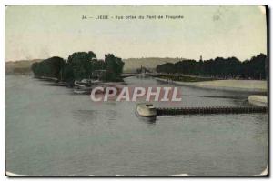 Postcard Liege Old Bridge View Fragnee Socket