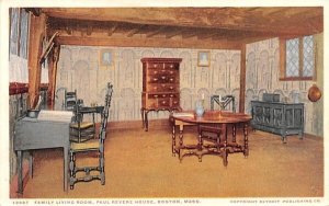 Family Living Room in Boston, Massachusetts Paul Revere House.