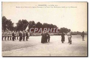 Old Postcard Mulhouse Medal July 14, 1919 Shed of the Cross of the Legion of ...