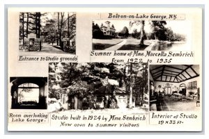 RPPC Sembrich Memorial Studio Bolton on Lake George New York NY UNP Postcard U14