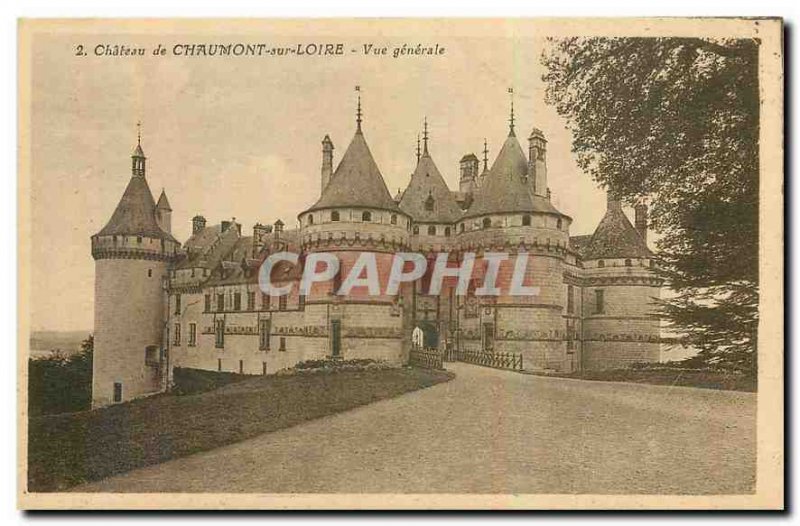 Old Postcard Chateau de Chaumont sur Loire C General view