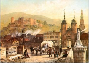 Postcard Germany Heidelberg - Old Bridge and Castle by Chapuy
