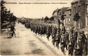 CPA Militaire - COMPIEGNE - Route Nationale (91123)