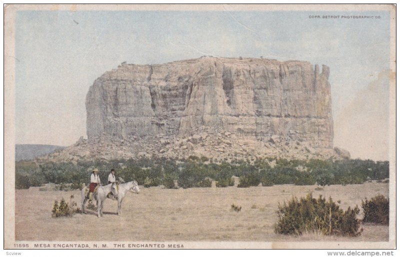 Men On Horses, The Enchanted Mesa, MESA ENCANTADA, New Mexico, 1910-1920s