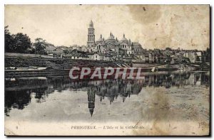 Old Postcard Perigueux Isle and the Cathedral