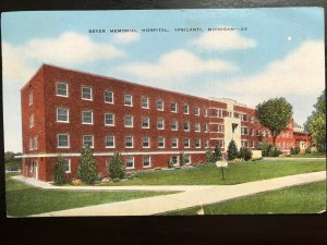 Vintage Postcard 1947 Beyer Memorial Hospital, Ypsilanti, Michigan (MI)