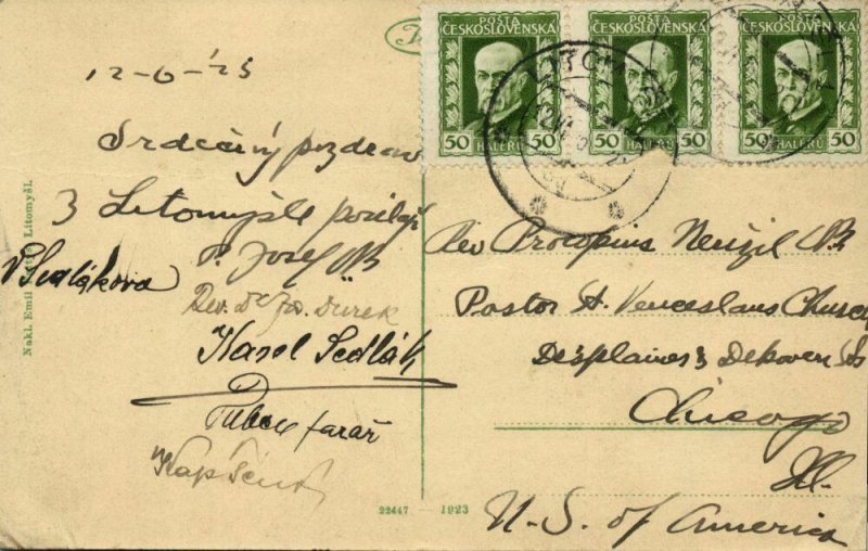 czech, LITOMYŠL, Lidový Dům, Community Center (1925) Postcard