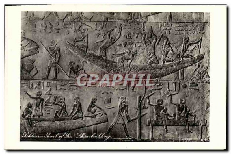 Postcard Ancient Egypt Egypt Tomb of Sakkara Fi Ship building