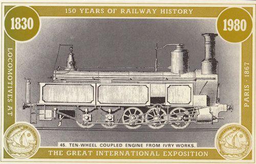 0-4-2 Locomotive For Fixed Work Victorian Paris Exposition Postcard