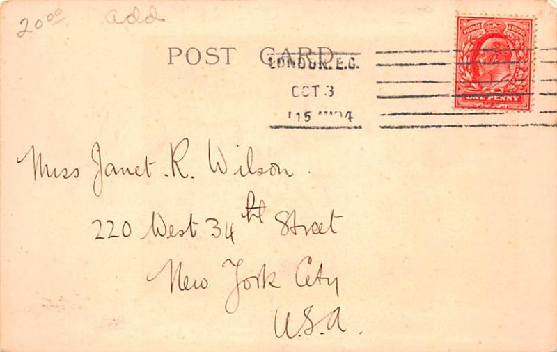 Advertising Post Card Pearks Tea Dancing 1904