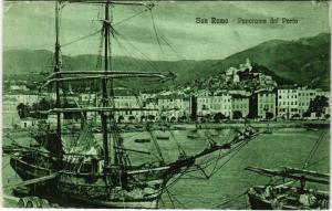 CPA SAN REMO Panorama dal Porto ITALY (801995)