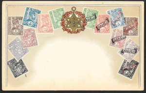 ETHIOPIA Stamps on Postcard Star Unused c1905