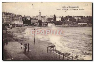 Postcard The Old Dinard Beach by storm