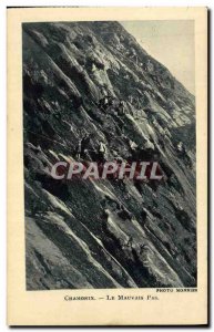 Old Postcard Chamonix The Bad No Mountaineering