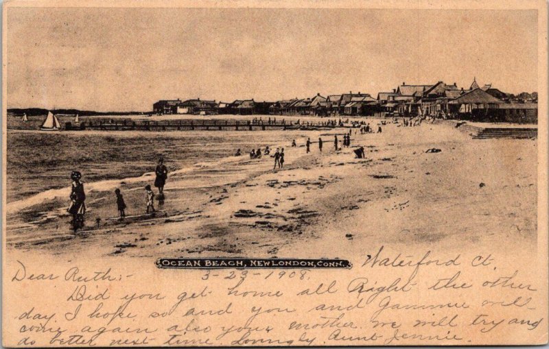 Connecticut New London Ocean Beach 1908