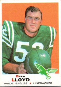 1969 Topps Football Card Philadelphia Eagles Dave Lloyd Linebacker sk5481