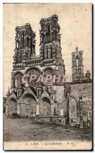 Old Postcard Laon La Cathedrale