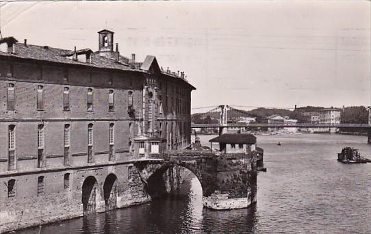 France Toulouse Vue vers l'Hotel Dieu et vestiges de l'ancien Pont 1954 Photo