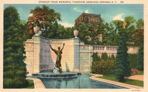 Vintage Postcard Spencer Trask Memorial Fountain Saratoga Springs New York NY