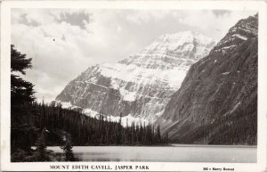 Mount Edith Cavell Alberta AB Harry Rowed 302 RPPC Postcard G10