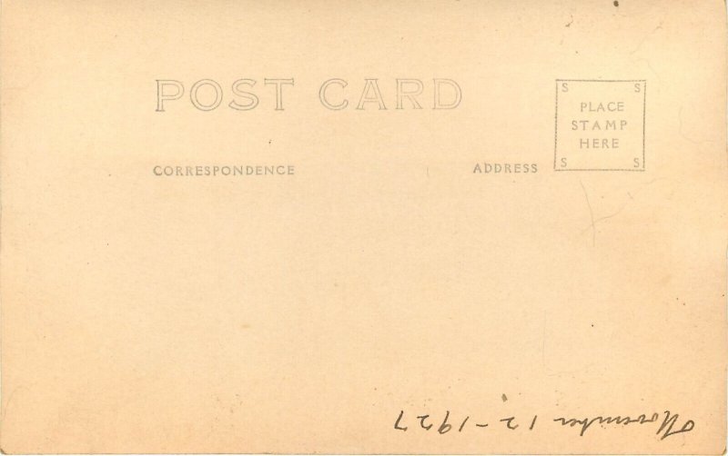 RPPC Postcard USS Mississippi BB41 Battleship Pacific Fleet 